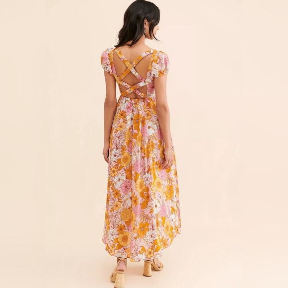 Anthropologie Kachel Smocked Floral Maxi Dress - Picture 1 of 14